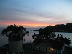 From the top of the East Brother Lighthouse at dawn, San Pablo Bay, California